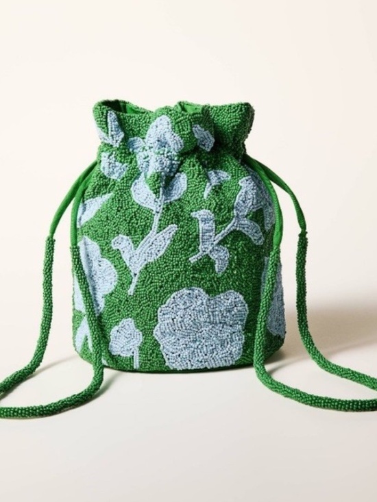 Kate Spade X Target Handbags - Kate Spade x Target Beaded Classic Rose Drawstring Bucket Purse